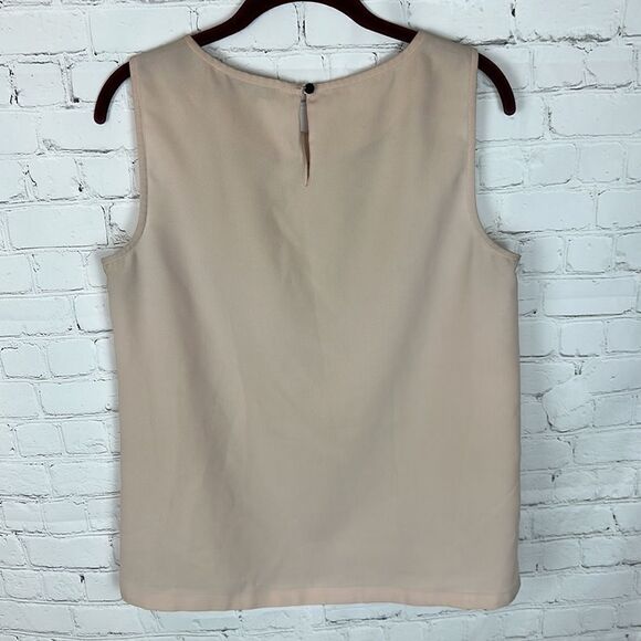 Loft Nude Blouse with Black Lace Size Medium - Picture 5 of 6